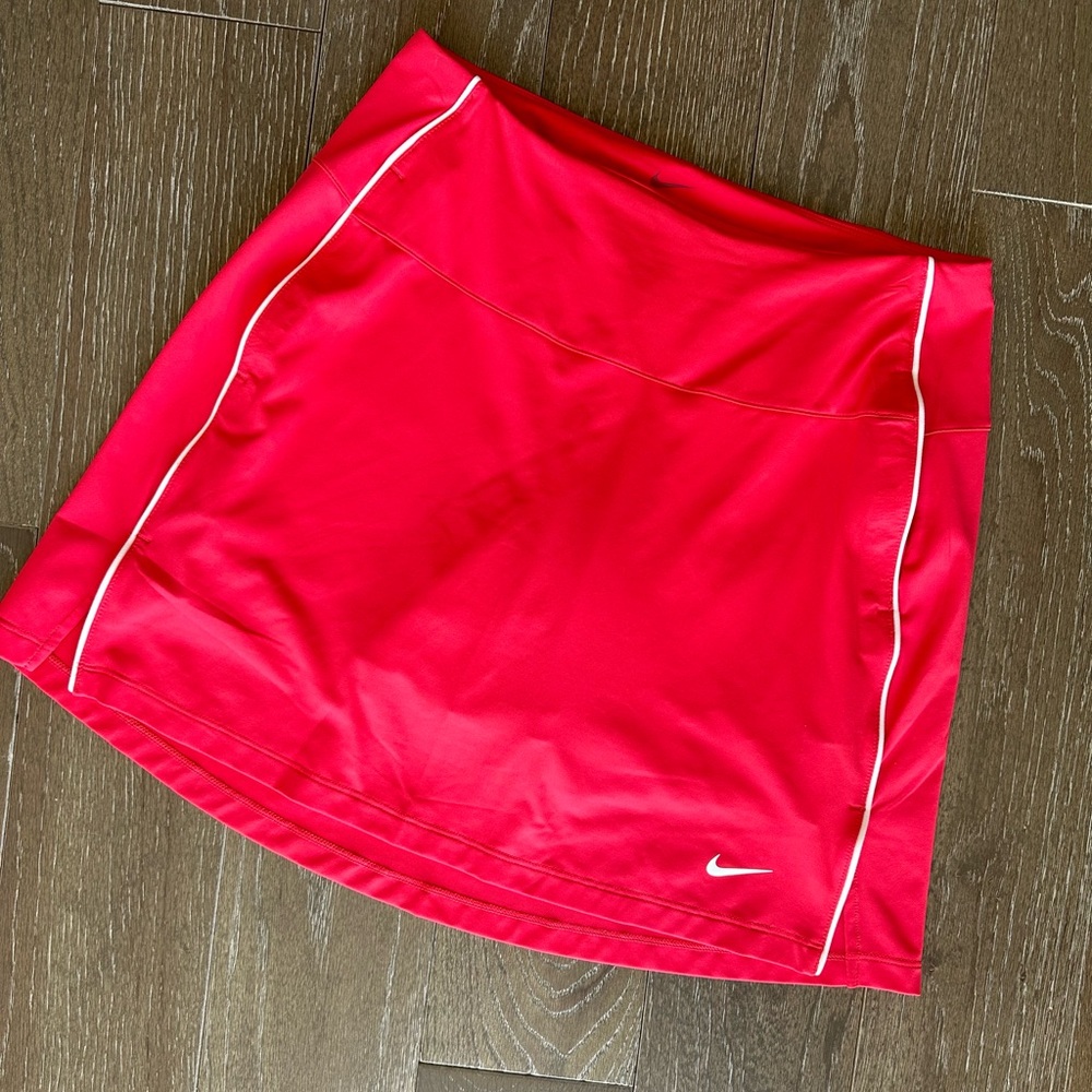 Nike golf/tennis skort, small, red with white trim